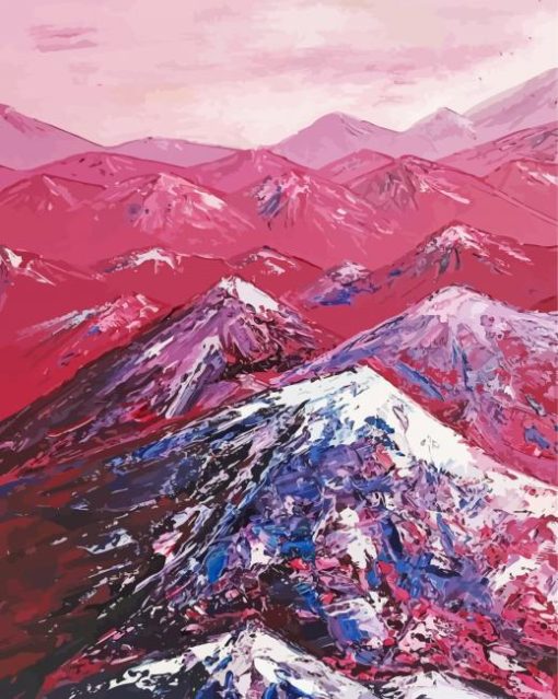 Red Mountains Diamond Paintings