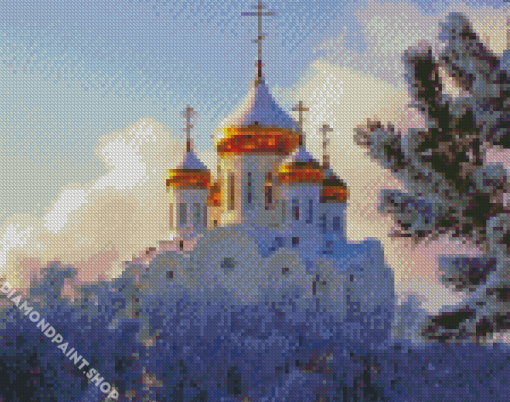 White Church Diamond Paintings