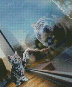 Cat And Tiger Diamond Paintings