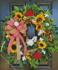 Beautiful Door Wreaths Diamond Paintings