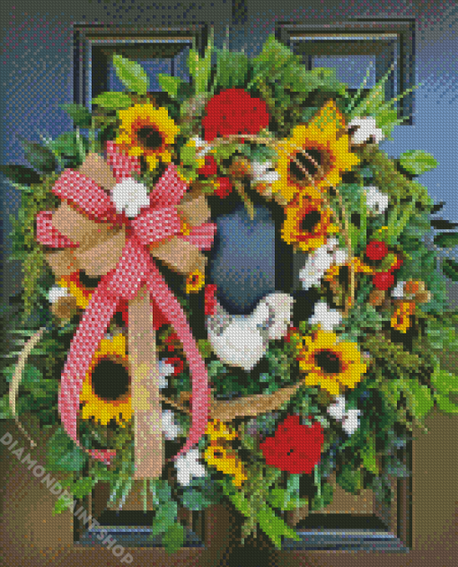 Beautiful Door Wreaths Diamond Paintings