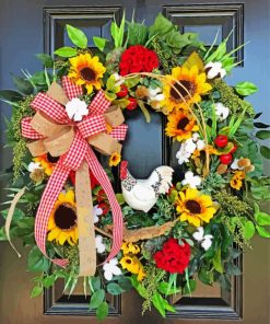 Beautiful Door Wreaths Diamond Paintings