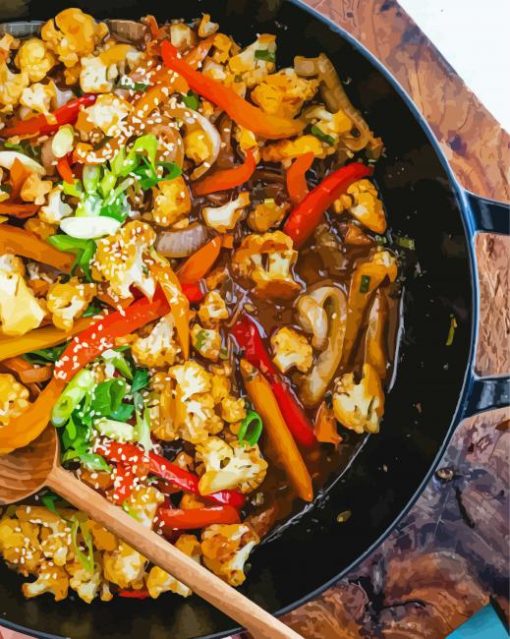 Cauliflowers Stir Fry Diamond Paintings