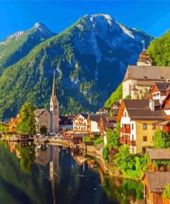 Hallstatt Mountains Diamond Paintings