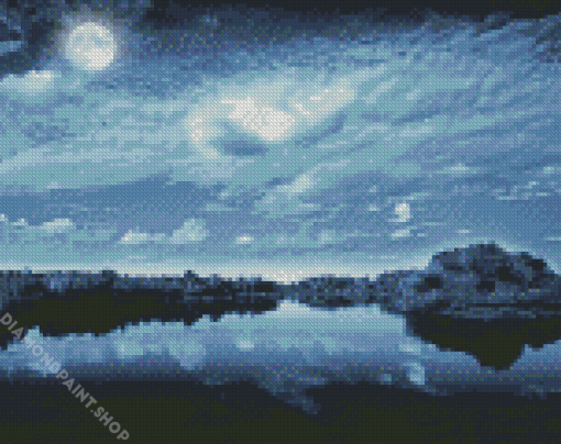 Moonlight Cloomy Sky Diamond Paintings