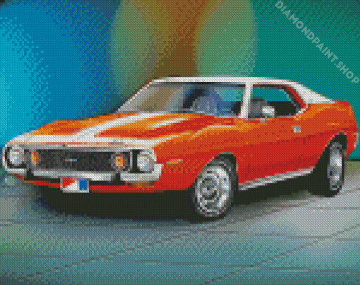 Orange Amc Car Diamond Paintings