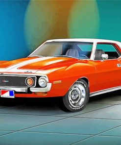 Orange Amc Car Diamond Paintings