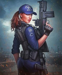 Police Woman Diamond Paintings