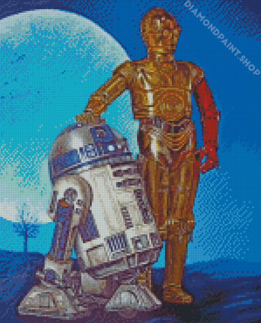 R2d2 And C3po Diamond Paintings