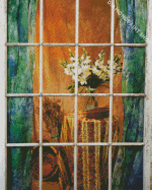 Roses Out The Window Diamond Paintings