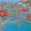 Vernazza Buildings Diamond Paintings