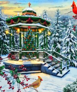 Christmas Gazebo Art Diamond Paintings