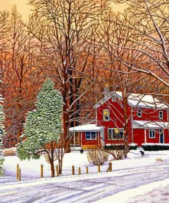 Home In Winter Diamond Paintings