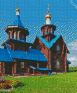 Aesthetic Village Church Diamond Paintings