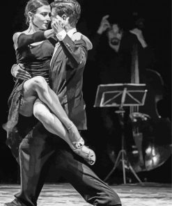 Monochrome Tango Dancers Diamond Paintings