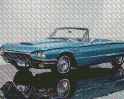 Blue Thunderbird Car Diamond Paintings