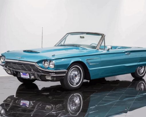 Blue Thunderbird Car Diamond Paintings