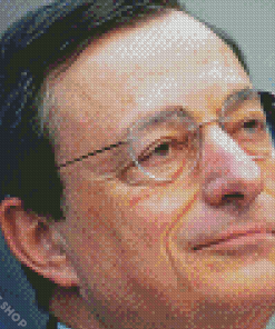 Close Up Mario Draghi Diamond Paintings