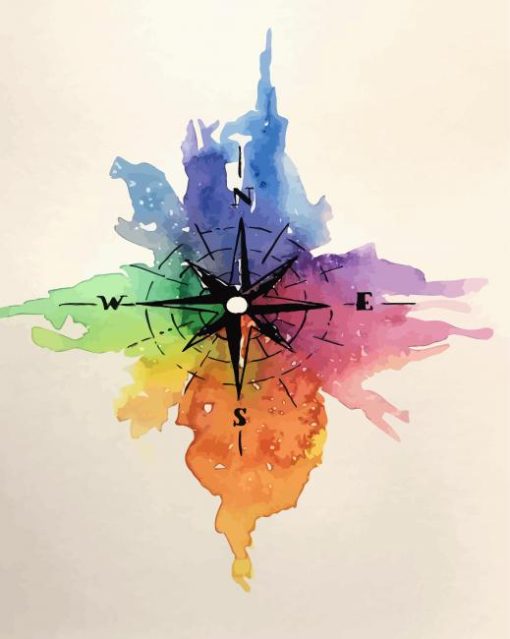 Colorful Compass Diamond Paintings