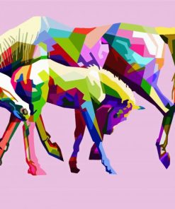 Abstract Colorful Horses Diamond Paintings