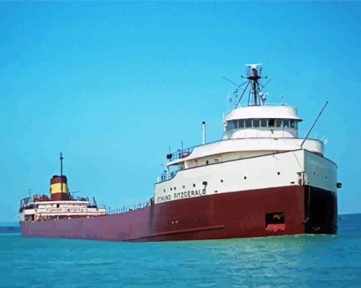 Edmund Fitzgerald In Sea Diamond Paintings