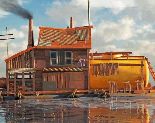 Fantasy Houseboat Diamond Paintings