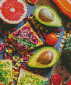 Fresh Vegan Food Diamond Paintings