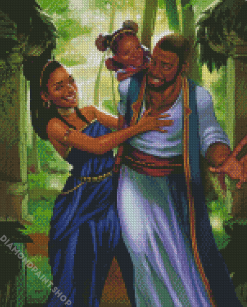 Happy Black Family Diamond Paintings