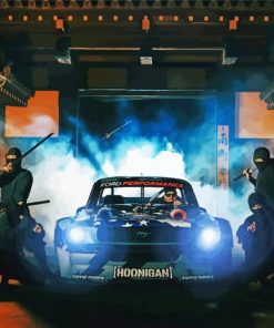 Hoonicorn Car And Ninja Diamond Paintings