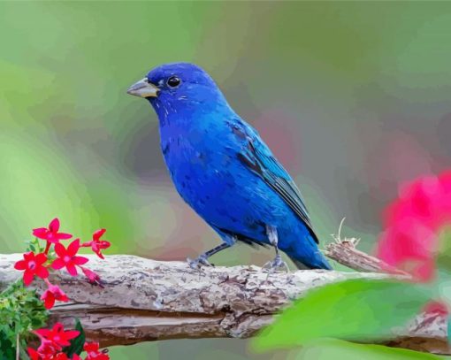 Blue Indigo Bunting Diamond Paintings