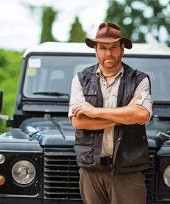 Josh Gates And His Car Diamond Paintings