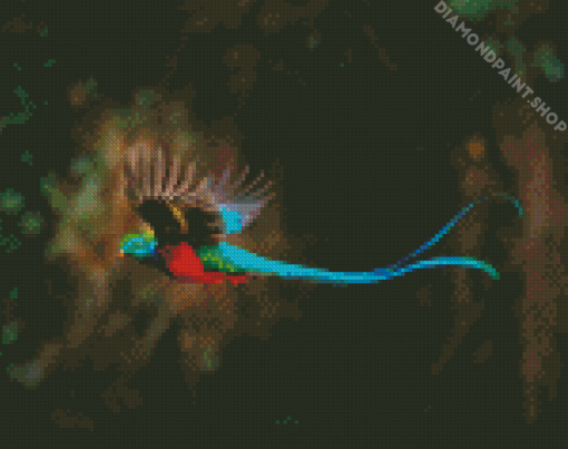 Blue Tail Quetzal Diamond Paintings