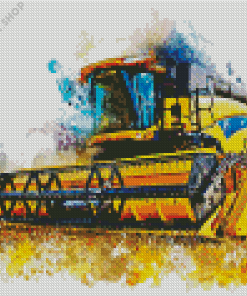 Combine Harvester Art Diamond Paintings