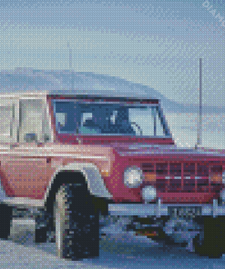 Red Ford Bronco Diamond Paintings