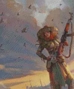 Soldier Woman Diamond Paintings