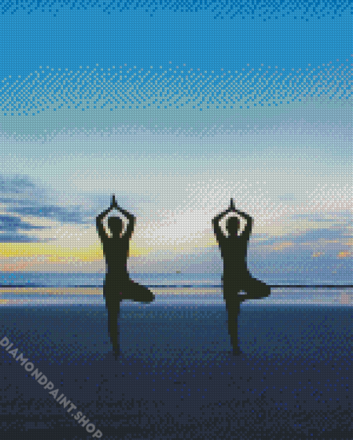 Yoga Body Silhouette Diamond Paintings