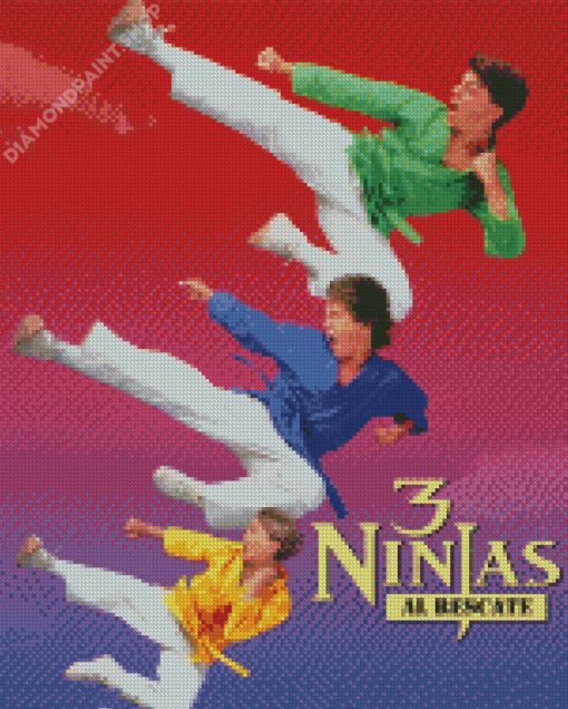 3 Ninja Movie Poster Diamond Paintings