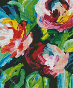 Abstract Flowers Diamond Paintings