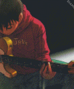 Anime Boy With Electric Guitar Diamond Paintings