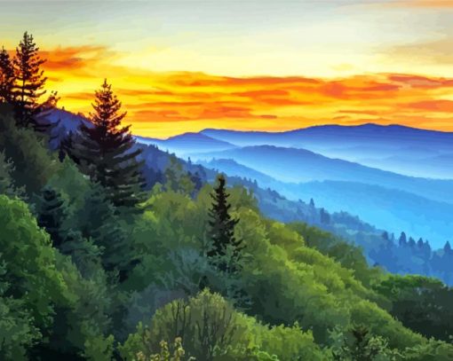 Artistic Appalachian Mountains Diamond Paintings