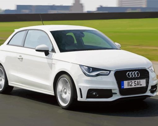 White Audi A1 Diamond Paintings