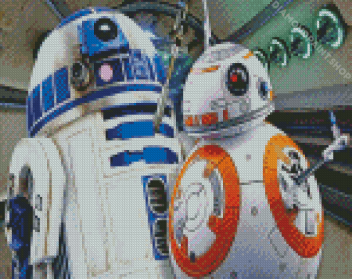 Bb8 And R2D2 Diamond Paintings