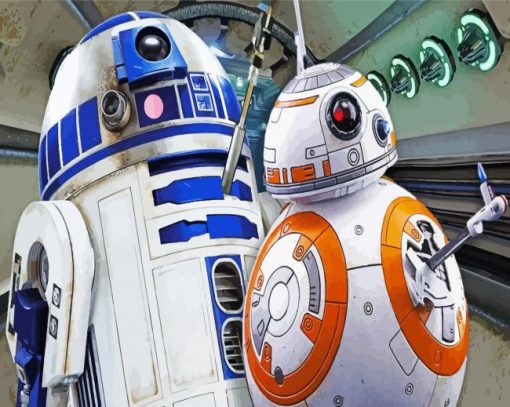 Bb8 And R2D2 Diamond Paintings