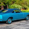 Blue Dodge Charger Car Diamond Paintings