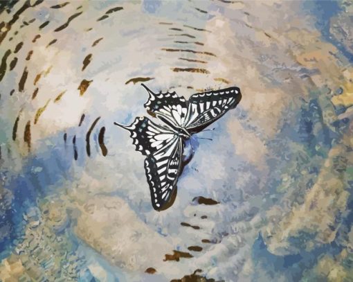 Butterfly In Water Diamond Paintings