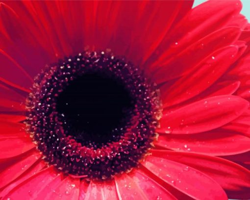 Close Up Red Flower Diamond Paintings