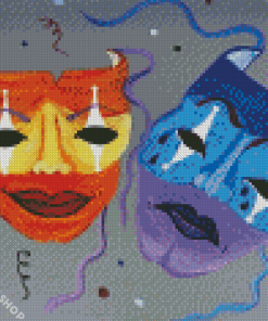 Comedy And Tragedy Masks Diamond Paintings