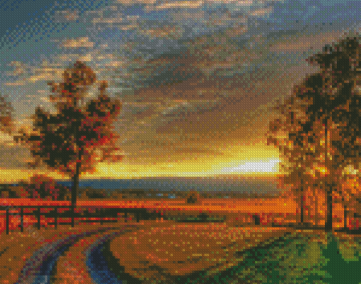 Country Sunset Diamond Paintings