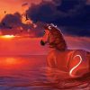 Horse In Water Diamond Paintings