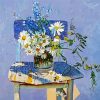 Daisies Flowers On Chair Diamond Paintings